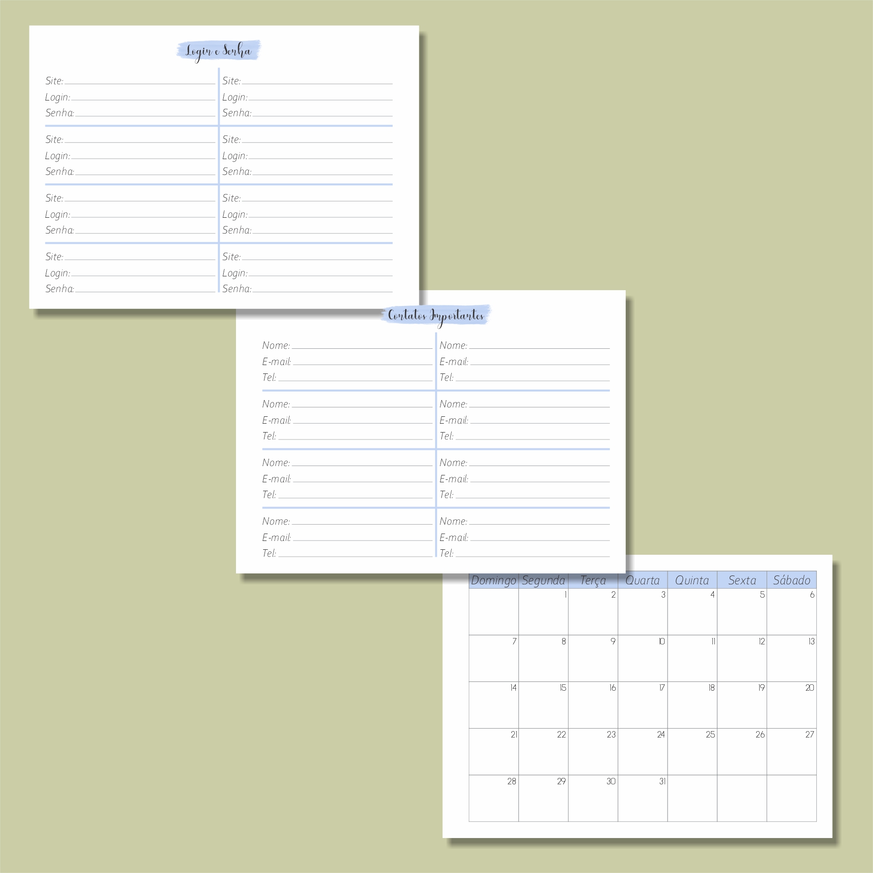 Mini Planner Soft - Azul - Imagem 3