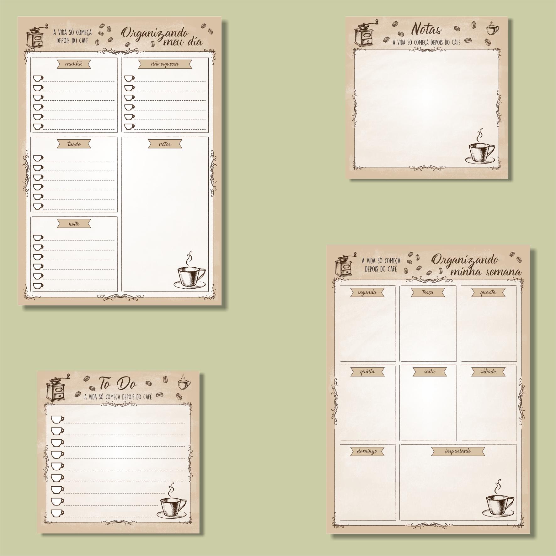 Café - Bloquinhos destacáveis