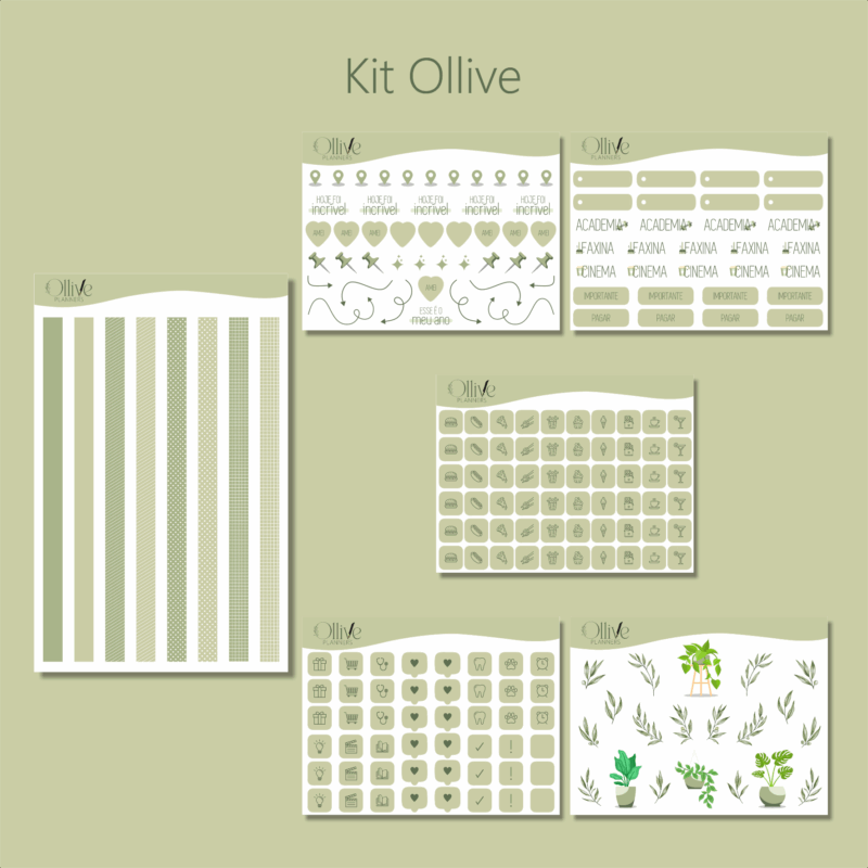 Kit Completo (1 cartela grande e 5 mini cartelas)